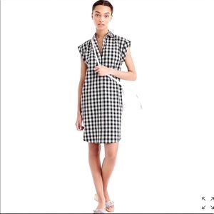 J. Crew Gingham Short Sleeve Cotton Dress Sz XS